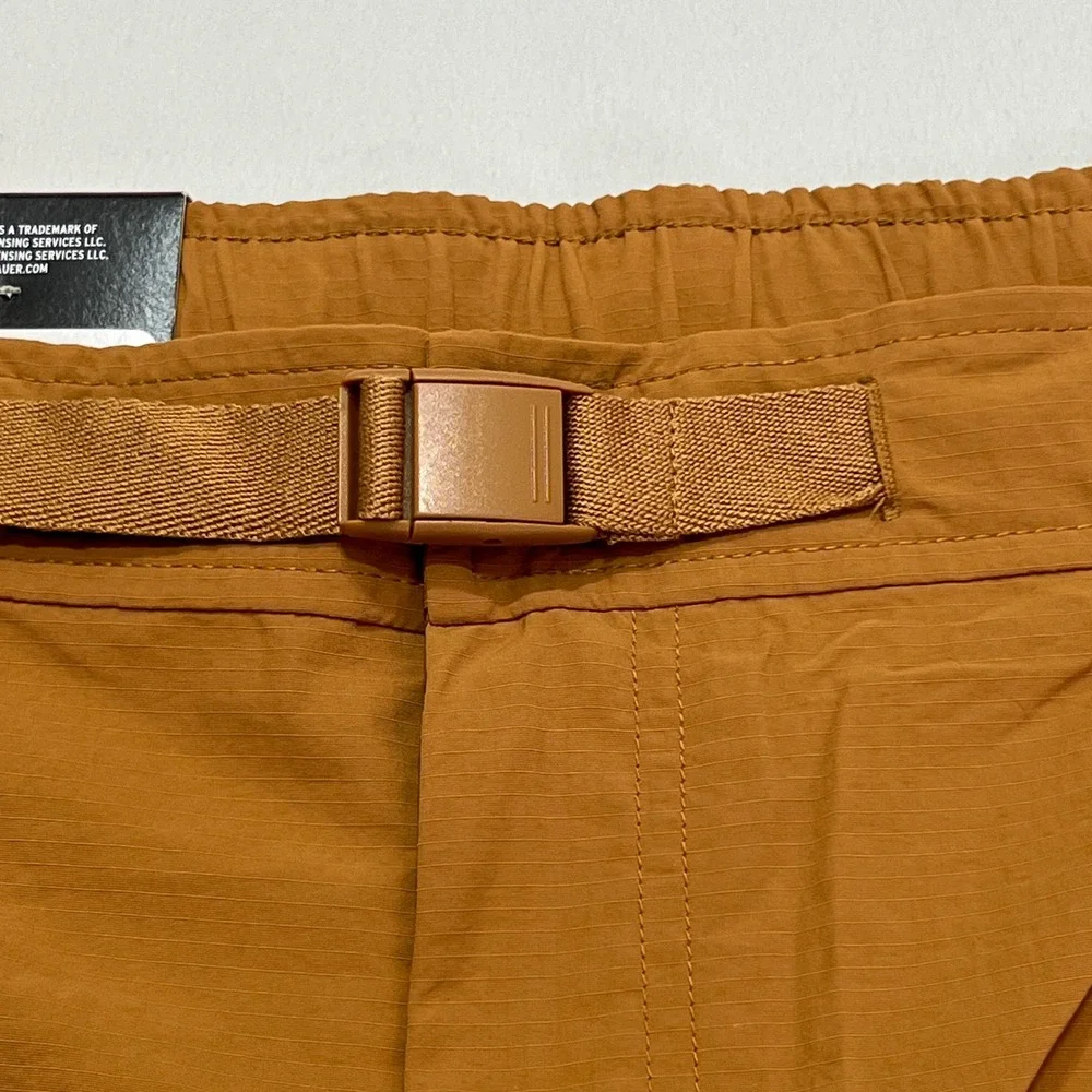 Eddie Bauer Ripstop Tech Shorts Mens XL Brown Sugar Moisture Wicking Hiking‎ NWT